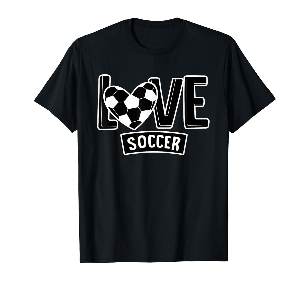 Love Soccer Funny Hearty Soccer Field T-Shirt - Novelty Apparel for Adults
