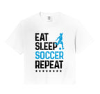 Eat Sleep Soccer Repeat Sport Player Sweatshirt - Aesthetic Graphic Unisex