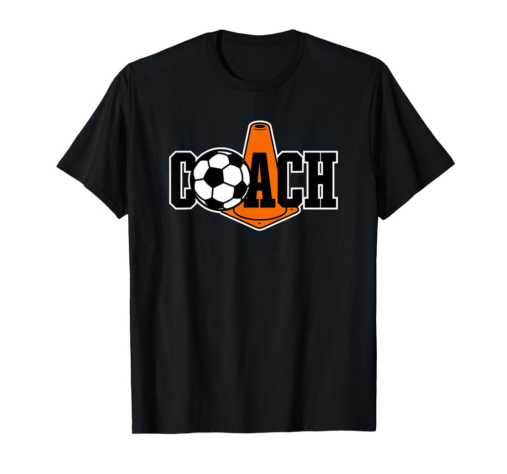 Soccer Coach Ball And Cone T-Shirt - Custom Art Print for Adults