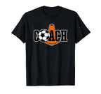 Soccer Coach Ball And Cone T-Shirt - Custom Art Print for Adults