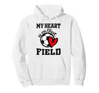 My Heart Is That Field Soccer Players Hoodie - Custom Art Print for Adults