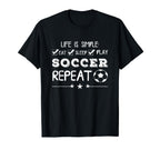 Soccer Sports Lover Life Is Simple T-Shirt - Unique Graphic for Adults