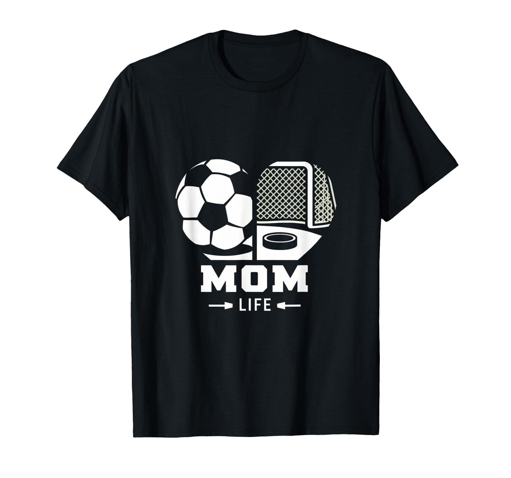 Mom Life Heart Funny Soccer Hockey Mom T-Shirt - Trendy Graphic for Adults