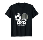 Mom Life Heart Funny Soccer Hockey Mom T-Shirt - Trendy Graphic for Adults
