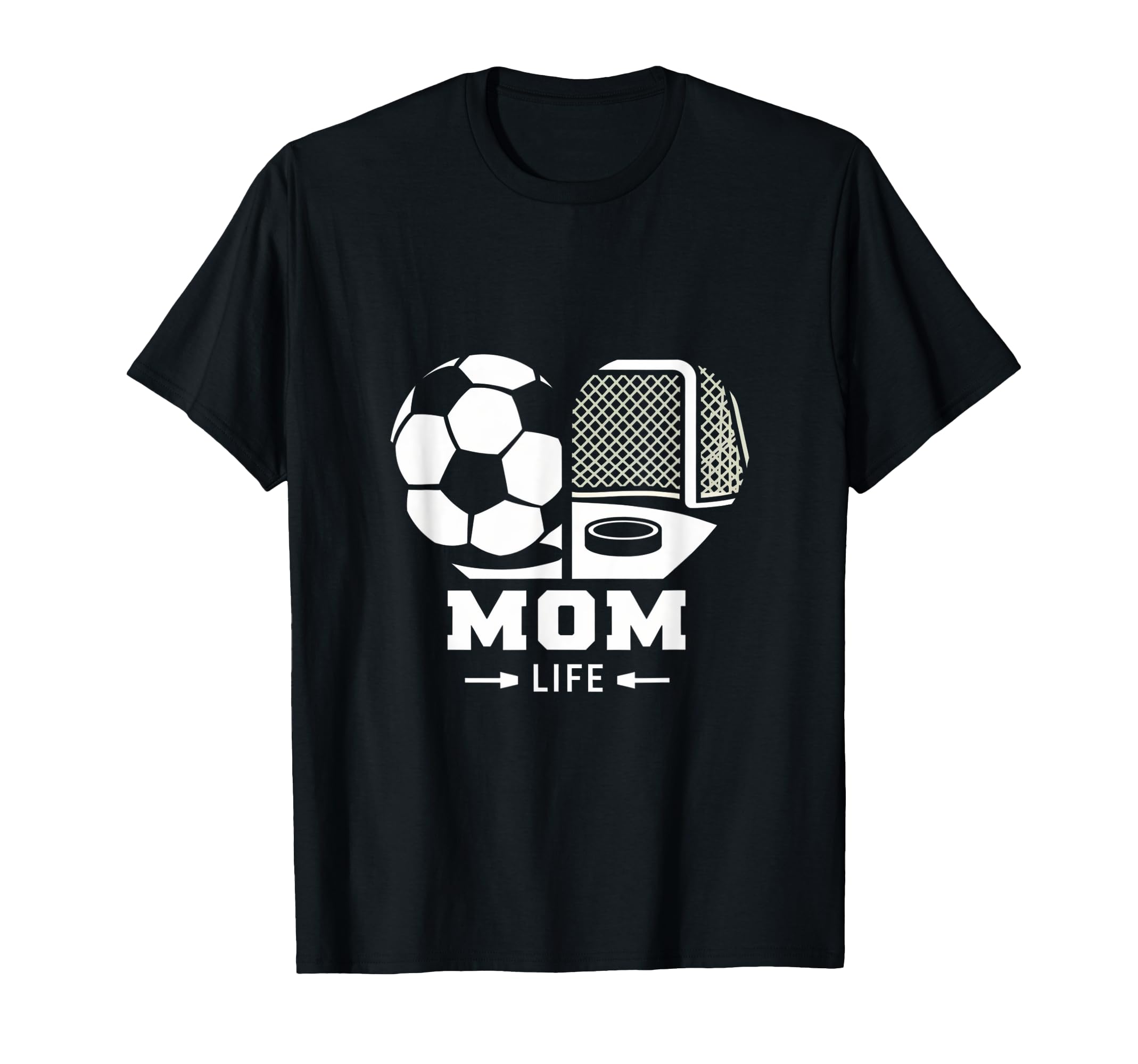 Mom Life Heart Funny Soccer Hockey Mom T-Shirt - Trendy Graphic for Adults