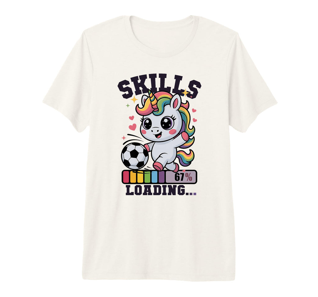 Soccer Unicorn 67 Skills Loading T-Shirt - Fun Novelty Design for Adults