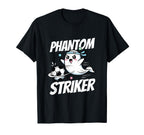 Phantom Striker Funny Ghost Soccer T-Shirt - Aesthetic Graphic for Adults