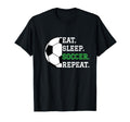 Soccer Player Soccer Lover Eat Sleep T-Shirt - Minimalist Print Unisex