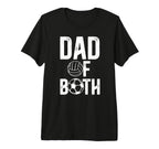 Mens Dad Both Proud Soccer Volleyball T-Shirt - Unique Graphic Men Women