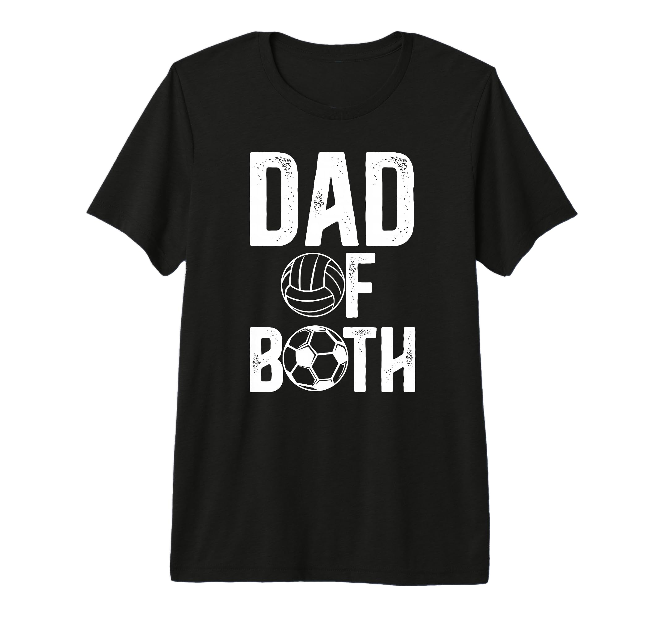 Mens Dad Both Proud Soccer Volleyball T-Shirt - Unique Graphic Men Women