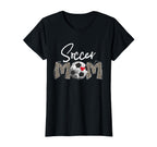 Funny Soccer Mom Leopard Gifts Mothers T-Shirt - Trendy Graphic Men Women