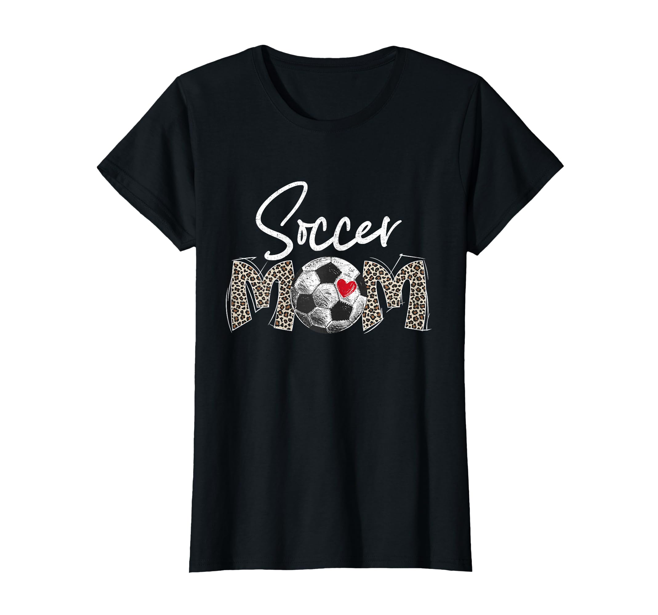 Funny Soccer Mom Leopard Gifts Mothers T-Shirt - Trendy Graphic Men Women