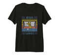 Fun Religious Jesus Saves Goal Soccer T-Shirt - Custom Art Print Unisex