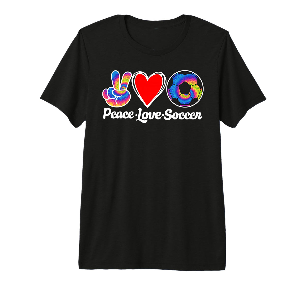 Peace Love Soccer Heart Ball Gift Hoodie - Aesthetic Graphic for Adults