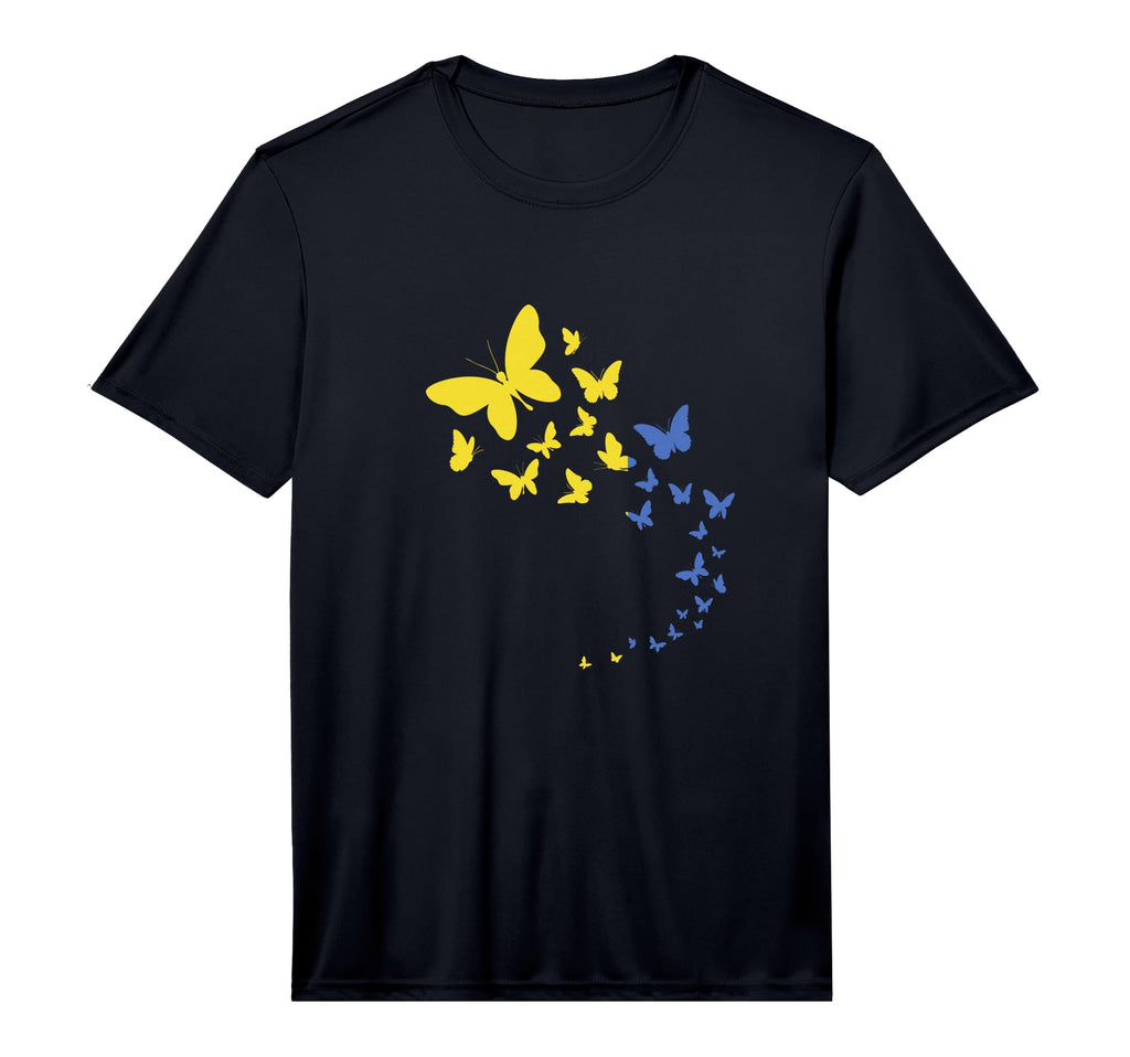 Mens Ukraine Flag Ukrainian Butterfly T-Shirt - Trendy Graphic for Adults