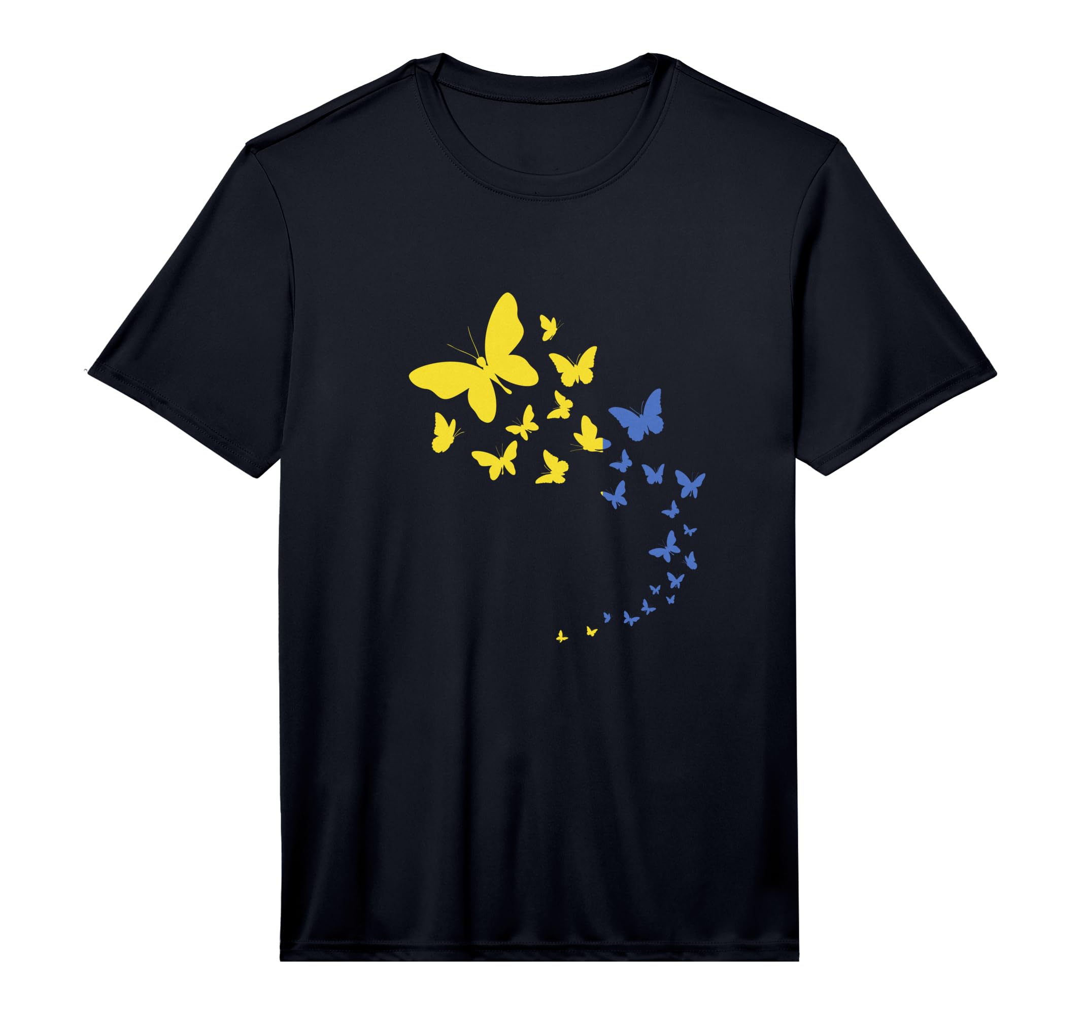 Mens Ukraine Flag Ukrainian Butterfly T-Shirt - Trendy Graphic for Adults