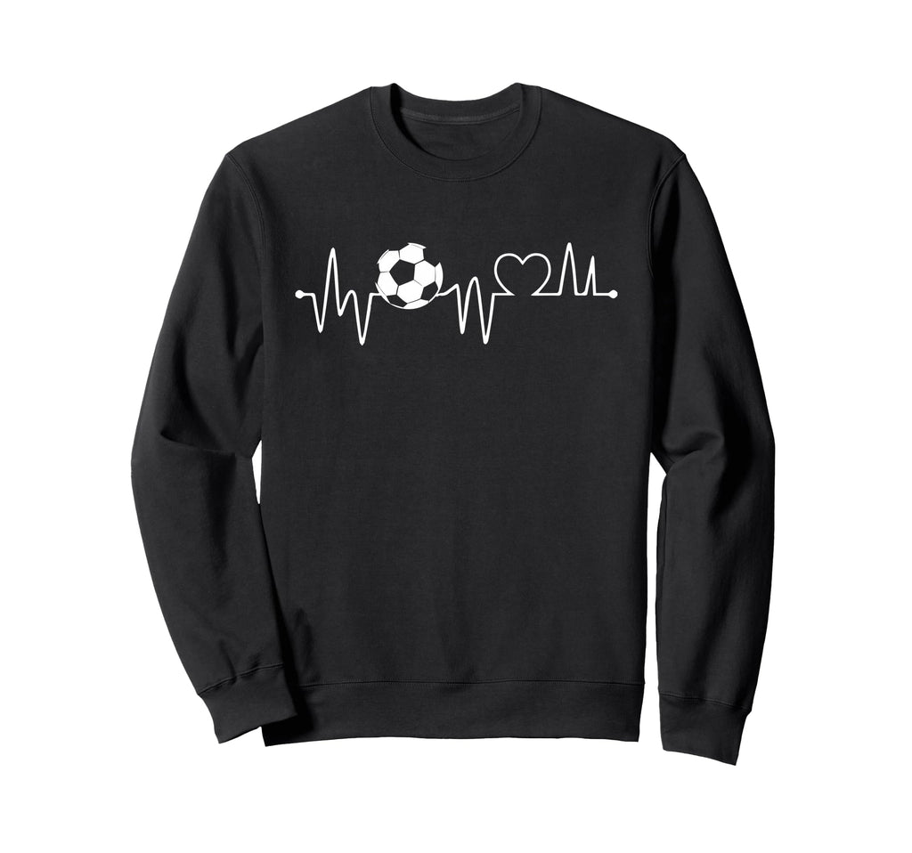 Soccer Heartbeat Soccer Ball Sweatshirt - Novelty Apparel for Adults
