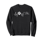 Soccer Heartbeat Soccer Ball Sweatshirt - Novelty Apparel for Adults