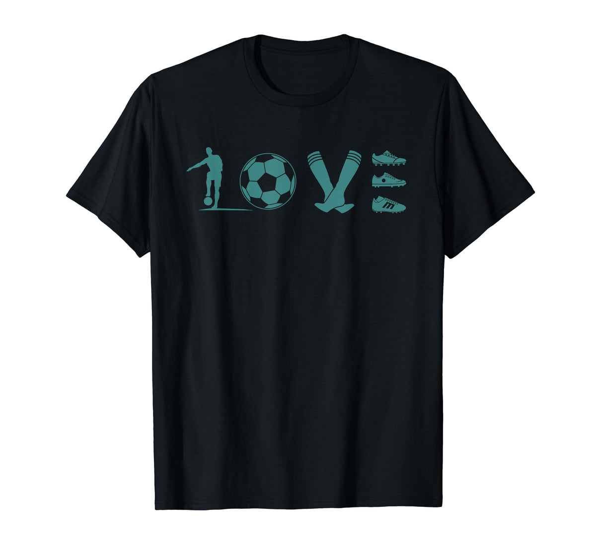 Soccer Love Gift Football Player T-Shirt - Custom Art Print for Adults