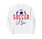 Soccer Lil Bro Soccer Brother Sweatshirt - Casual Everyday Wear for Adults