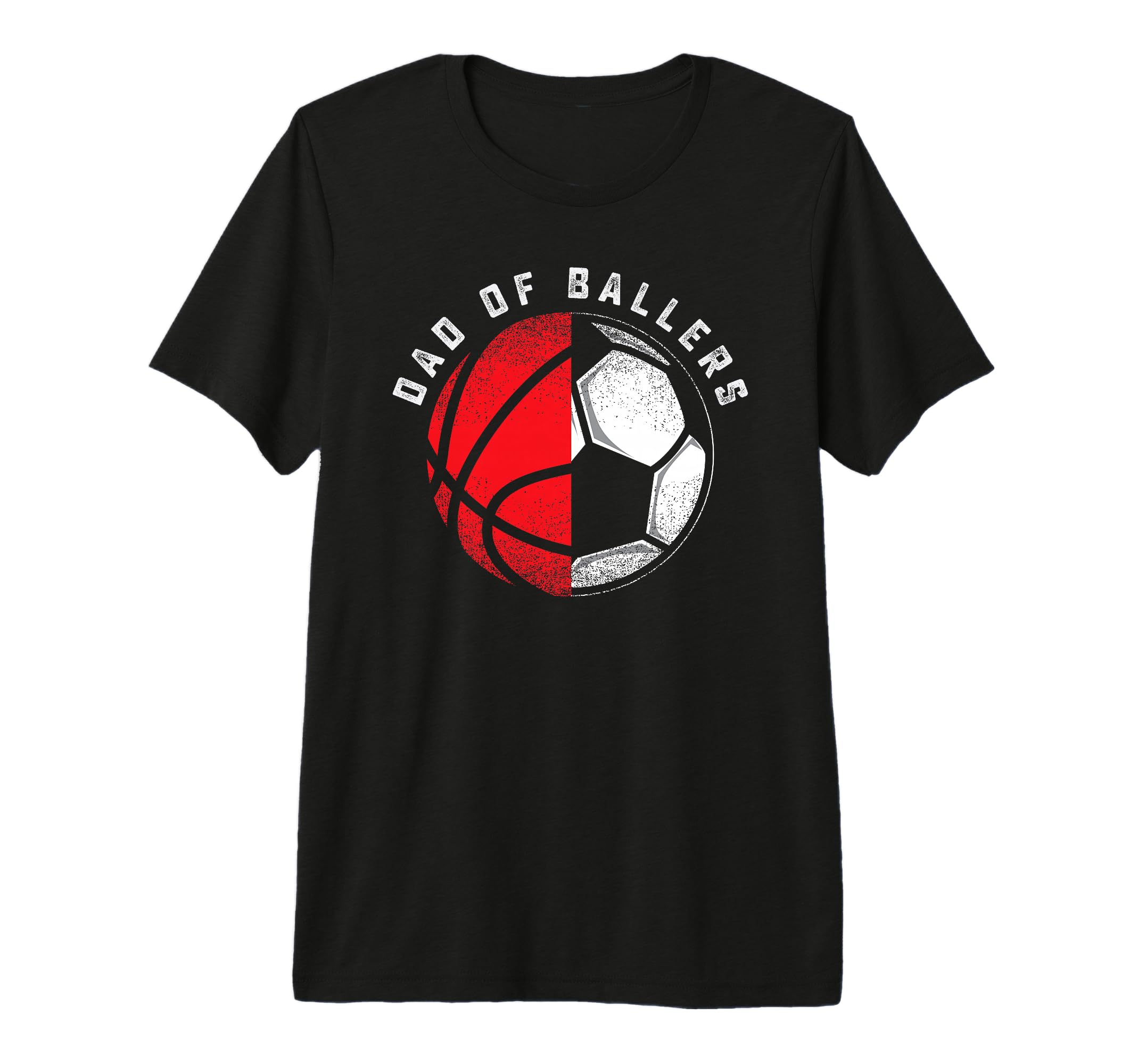 Dad Ballers Father Son Basketball Soccer T-Shirt - Novelty Apparel Unisex