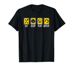 Eat Sleep Play Soccer Futbol Repeat T-Shirt - Minimalist Print for Adults