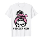 Messy Bun Soccer Mom Life Game Day T-Shirt - Trendy Graphic Men Women