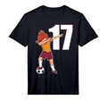 Soccer Number 17 Funny Dabbing Dab T-Shirt - Streetwear Style Unisex