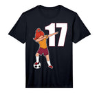 Soccer Number 17 Funny Dabbing Dab T-Shirt - Streetwear Style Unisex