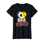 Funny Ball Mom Love Soccer T-Shirt - Casual Everyday Wear for Adults