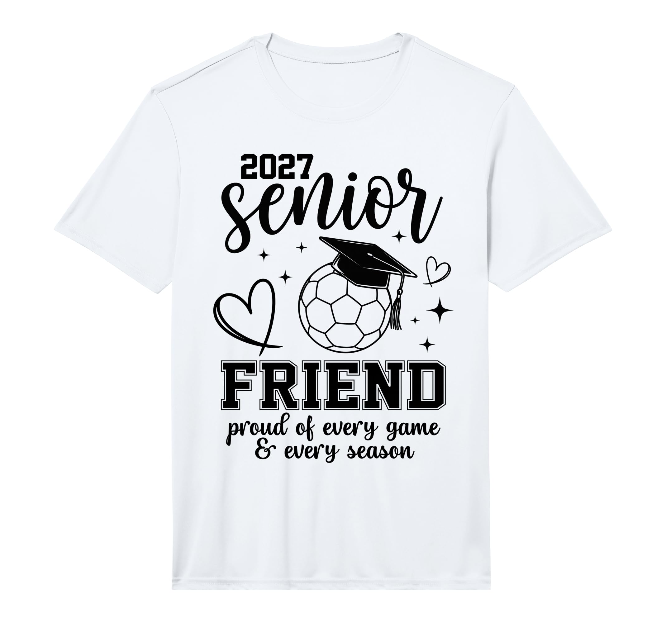2027 Senior Soccer Friend Proud Family T-Shirt - Aesthetic Graphic Unisex