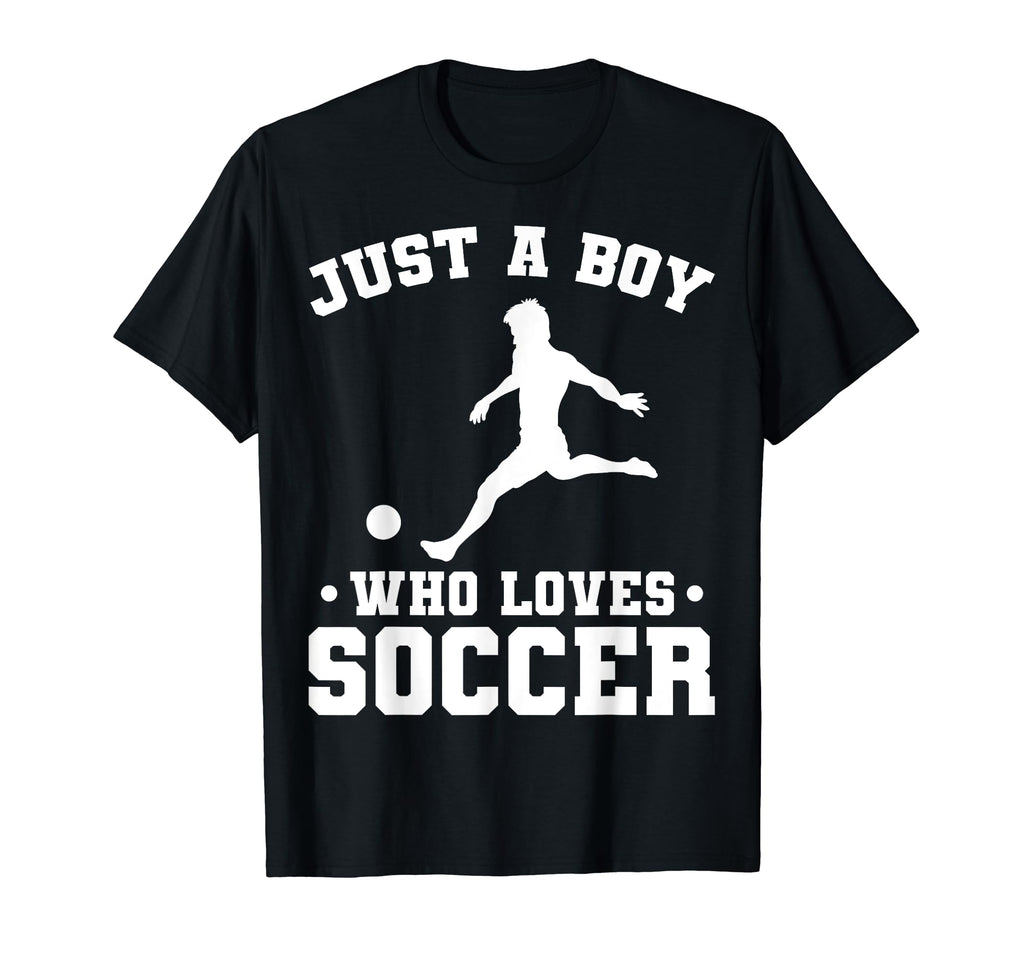 Just Who Loves Soccer Funny Soccer T-Shirt - Minimalist Print for Adults