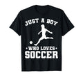 Just Who Loves Soccer Funny Soccer T-Shirt - Minimalist Print for Adults