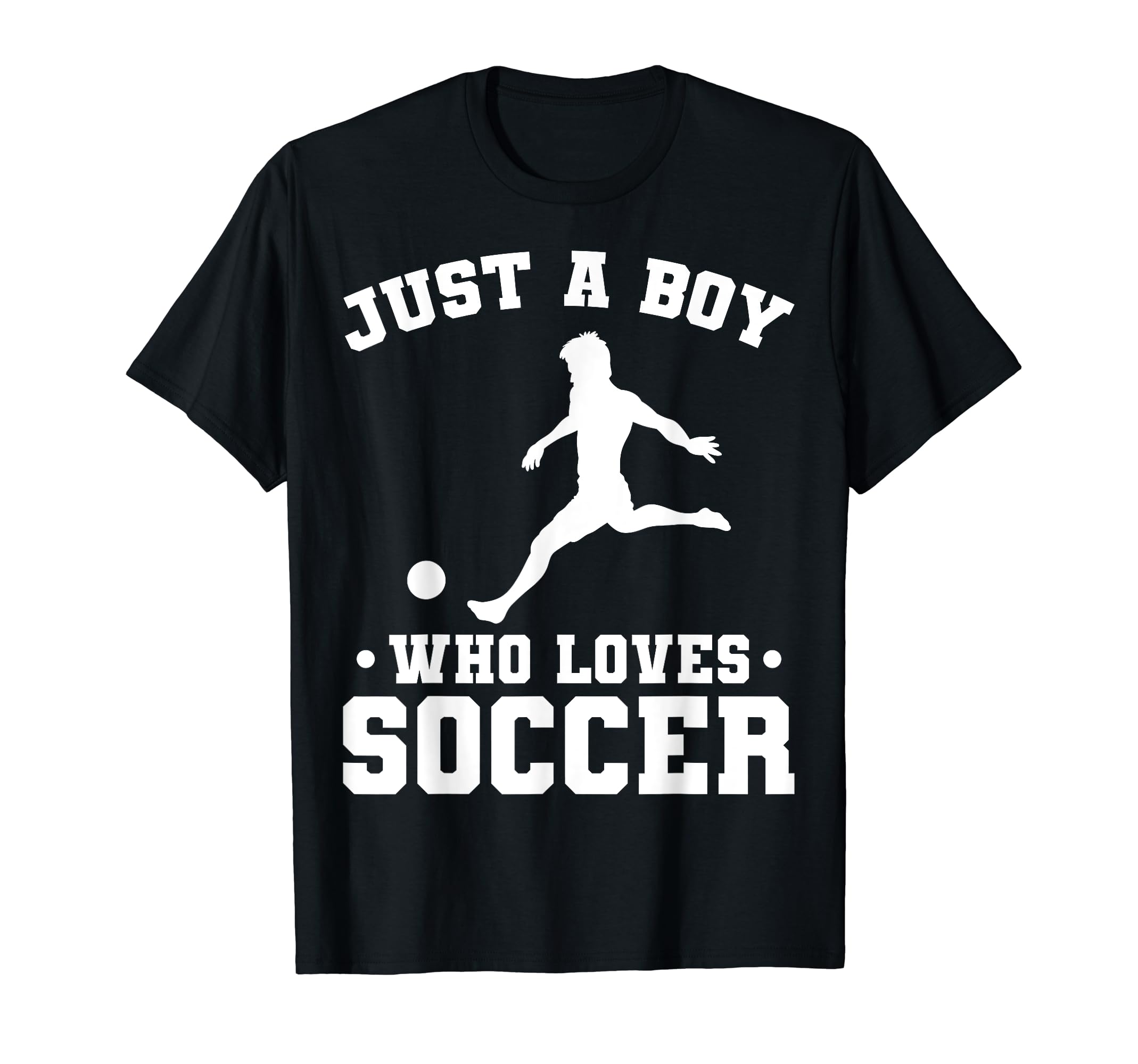 Just Who Loves Soccer Funny Soccer T-Shirt - Minimalist Print for Adults