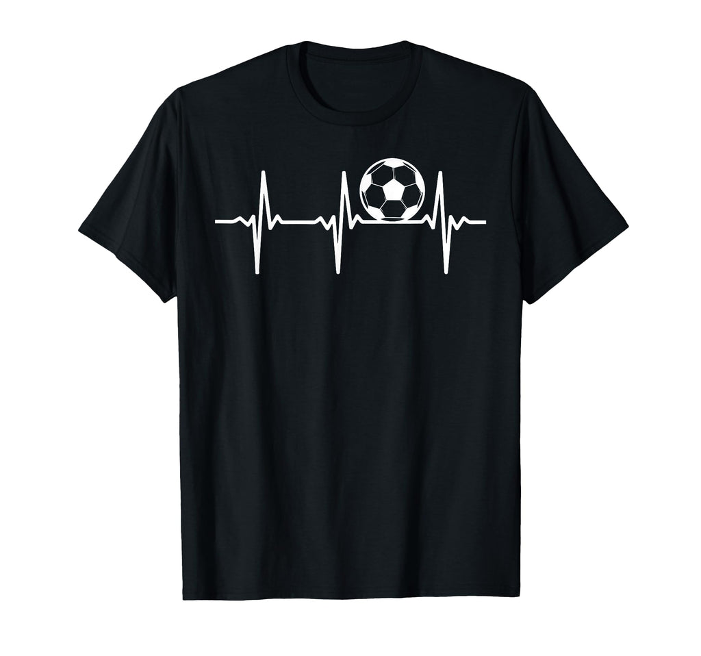 Soccer Heartbeat Soccer Player T-Shirt - Minimalist Print for Adults