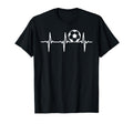 Soccer Heartbeat Soccer Player T-Shirt - Minimalist Print for Adults