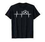 Soccer Heartbeat Soccer Player T-Shirt - Minimalist Print for Adults