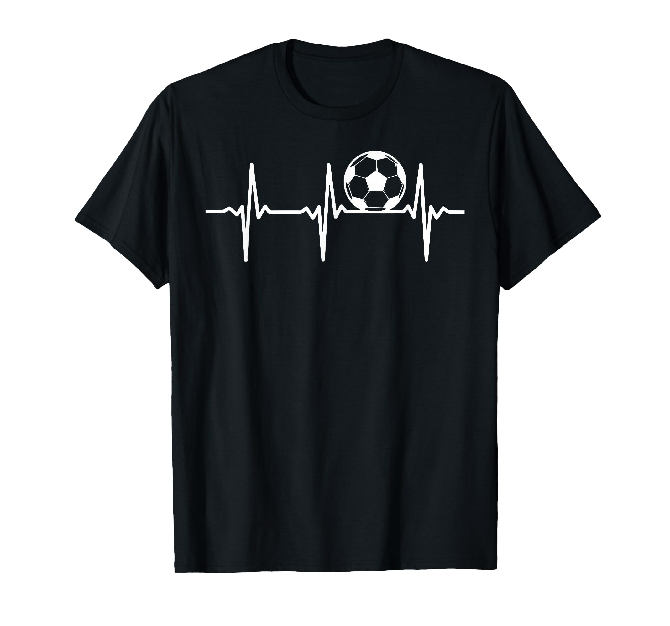 Soccer Heartbeat Soccer Player T-Shirt - Minimalist Print for Adults