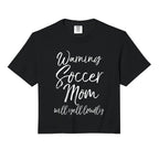 Funny Soccer Mom Gift Warning Soccer Sweatshirt - Graphic Print Men Women