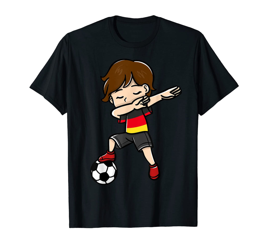 Dabbing Soccer Player German Flag T-Shirt - Aesthetic Graphic Men Women