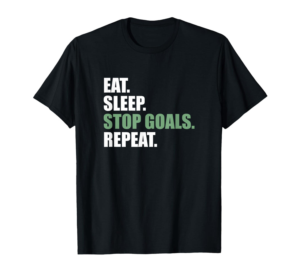Goalkeeeper Soccer Goalie Eat Sleep T-Shirt - Minimalist Print Men Women