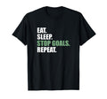 Goalkeeeper Soccer Goalie Eat Sleep T-Shirt - Minimalist Print Men Women
