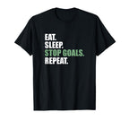 Goalkeeeper Soccer Goalie Eat Sleep T-Shirt - Minimalist Print Men Women