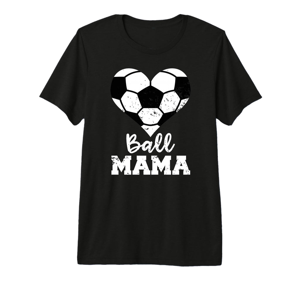 Ball Mama Funny Soccer Mama Tri Blend T-Shirt - Streetwear Style for Adults