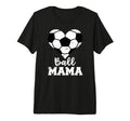 Ball Mama Funny Soccer Mama Tri Blend T-Shirt - Streetwear Style for Adults