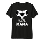Ball Mama Funny Soccer Mama Tri Blend T-Shirt - Streetwear Style for Adults