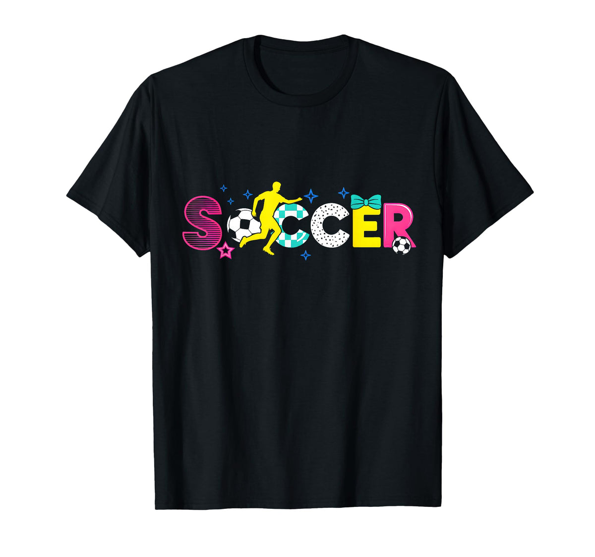 Soccer Coquette Bow Game Day Soccer Vibes T-Shirt - Custom Art Print Unisex