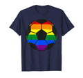 Lgbt Rainbow Flag Soccer Football Gay T-Shirt - Aesthetic Graphic Unisex