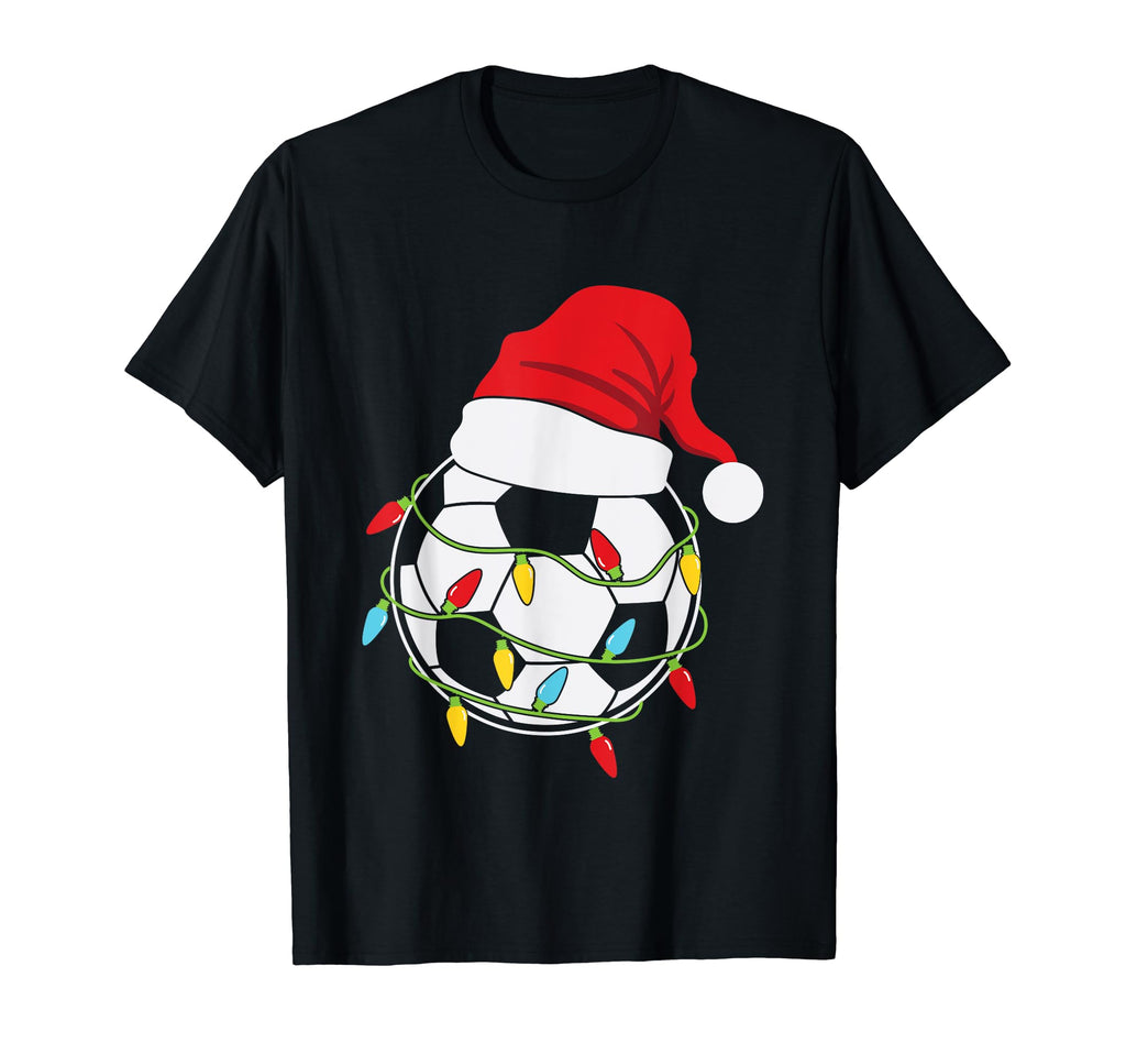 Santa Soccer Ball Sports Soccer Player T-Shirt - Graphic Print Men Women
