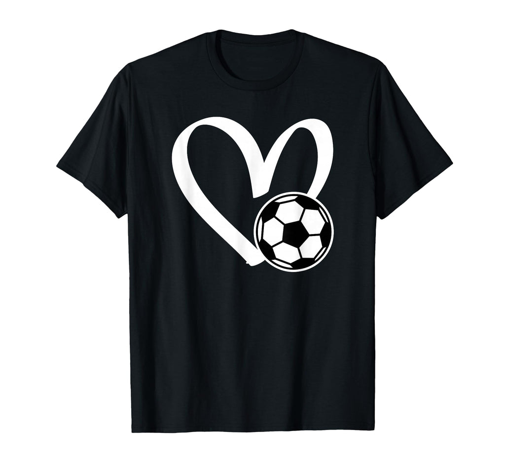 Soccer Ball Heart T-Shirt - Trendy Graphic Men Women
